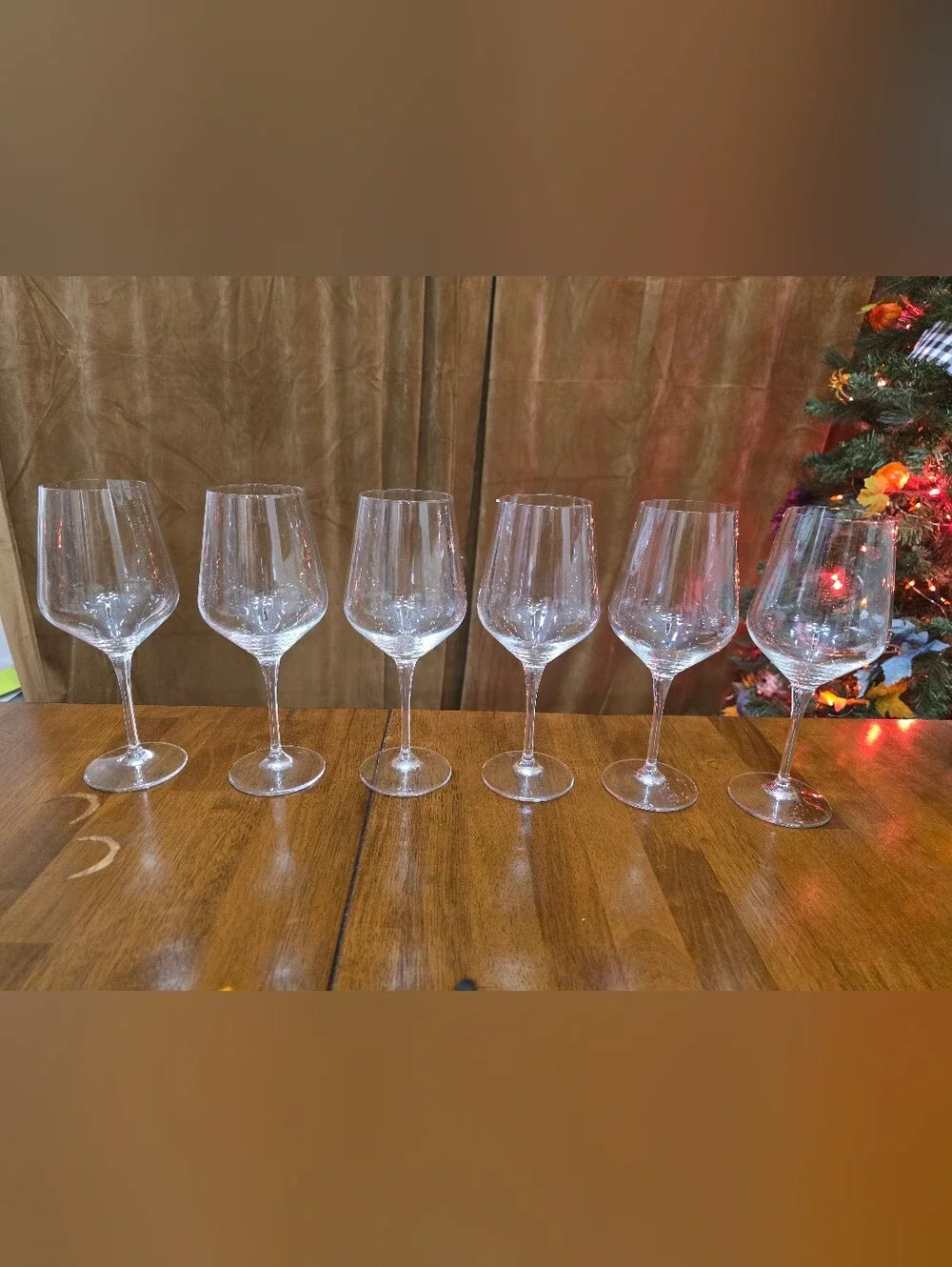 Set of 6 Bormioli Rocco Electra Wine Star Glasses Dishwasher Safe 18 Oz 9 Inches